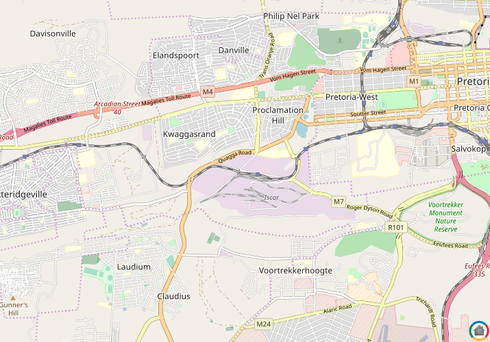 Map location of Pretoria Industrial